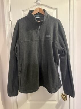 Men's Columbia Steens Mountain Full Zip Fleece Jacket Charcoal Gray Size XL